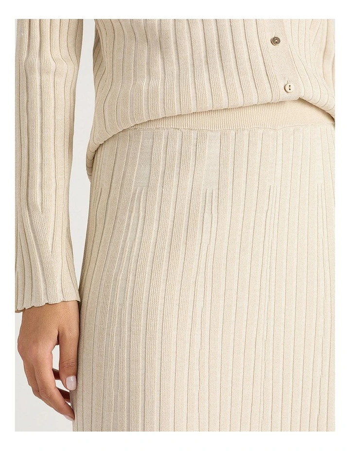 Eula Sparkle Knit Skirt in Gilver Sparkle image 4