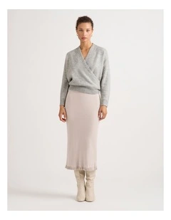 Fran Knit Skirt in Porcelain