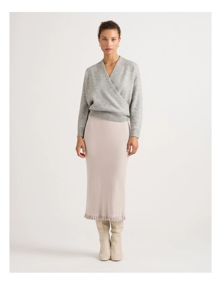 Fran Knit Skirt in Porcelain image 1