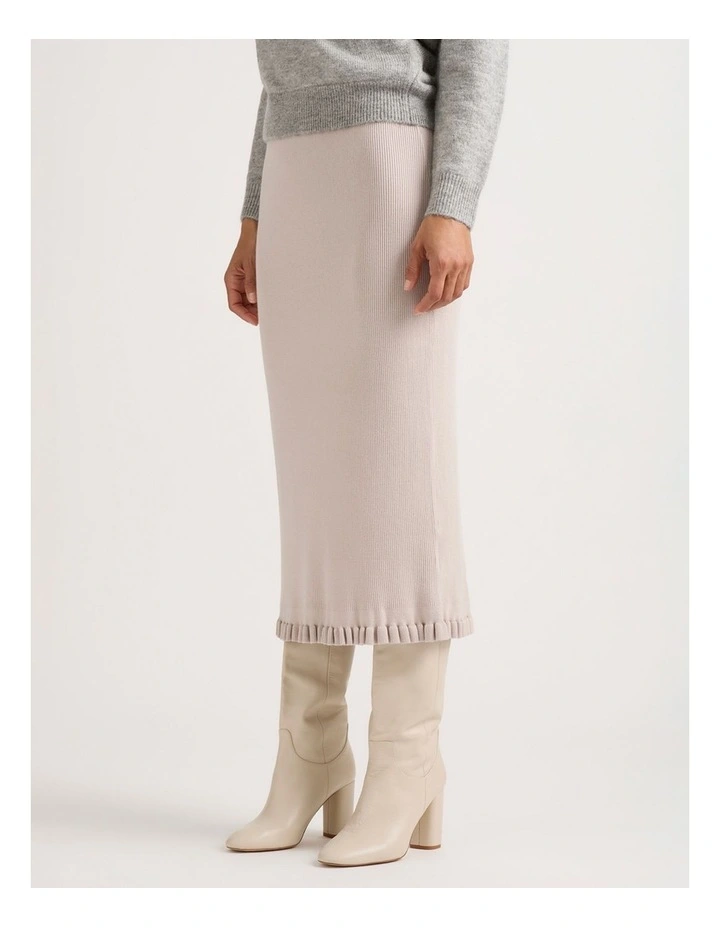 Fran Knit Skirt in Porcelain image 2