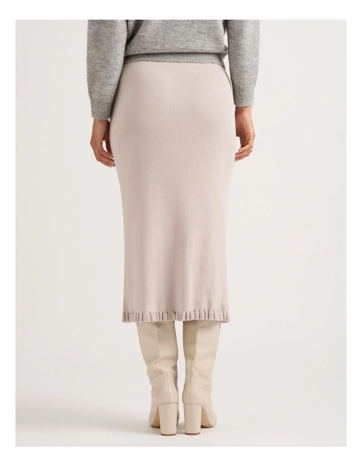 Fran Knit Skirt in Porcelain image 3