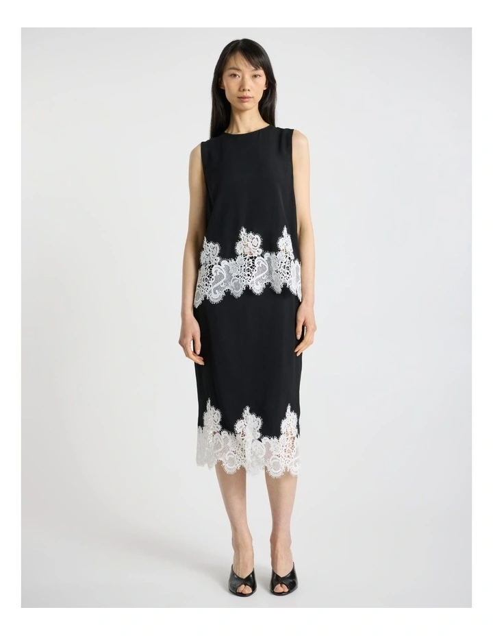 Melody Lace Skirt in Black/White image 1