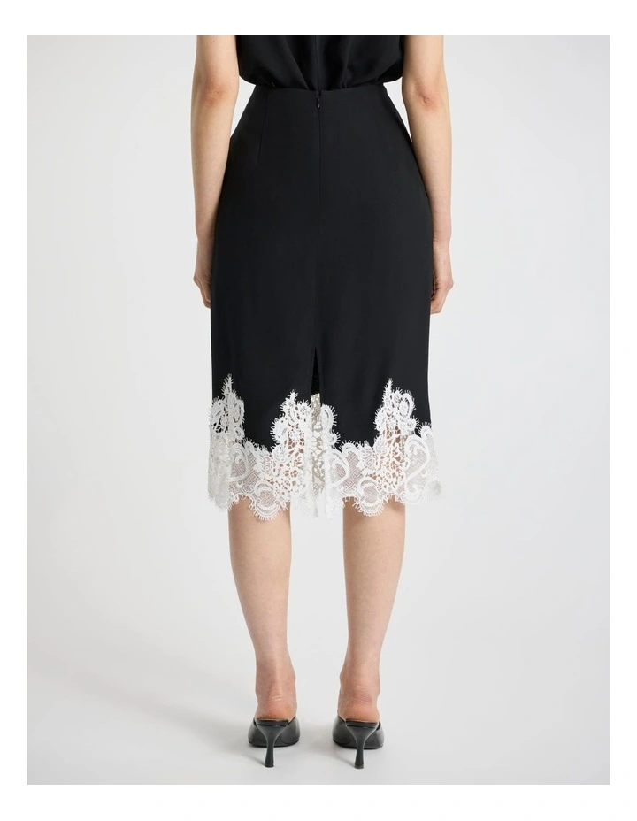 Melody Lace Skirt in Black/White image 3