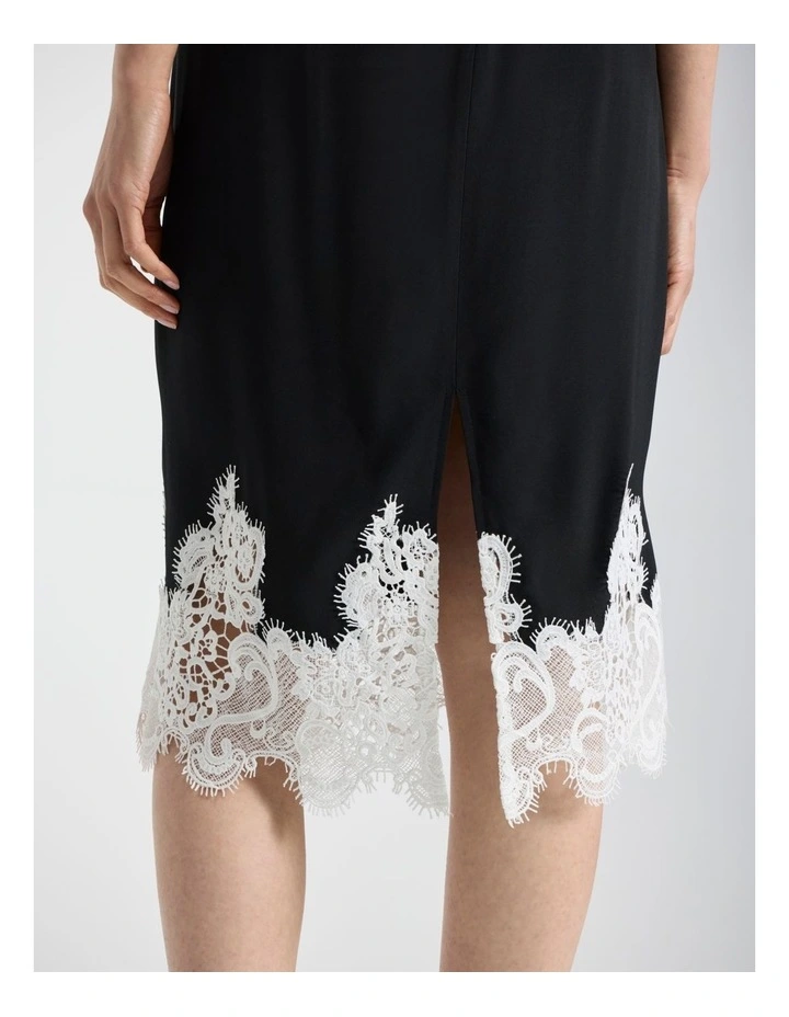 Melody Lace Skirt in Black/White image 5
