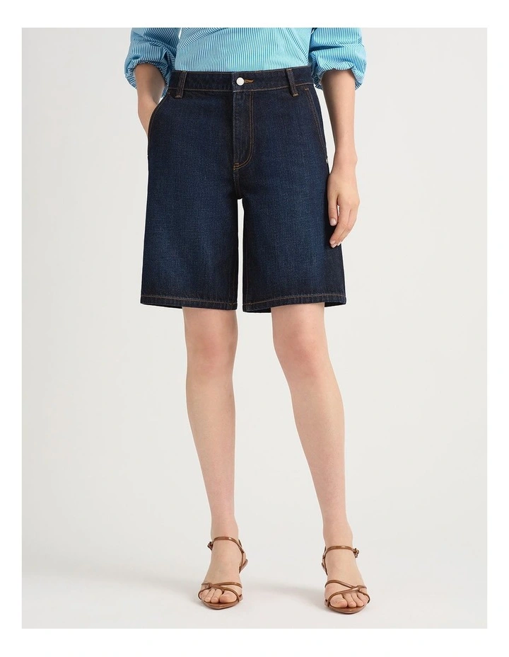 Croft Denim Short in Dark Antique image 2