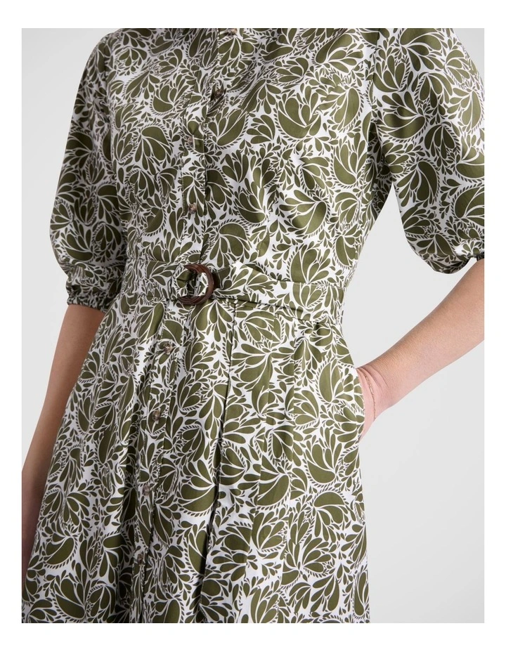 Pansy Cotton Dress in Fern Multi image 3