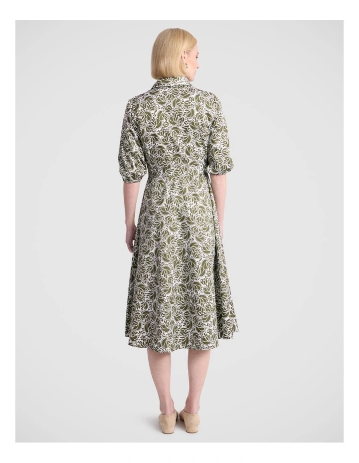 Pansy Cotton Dress in Fern Multi image 4