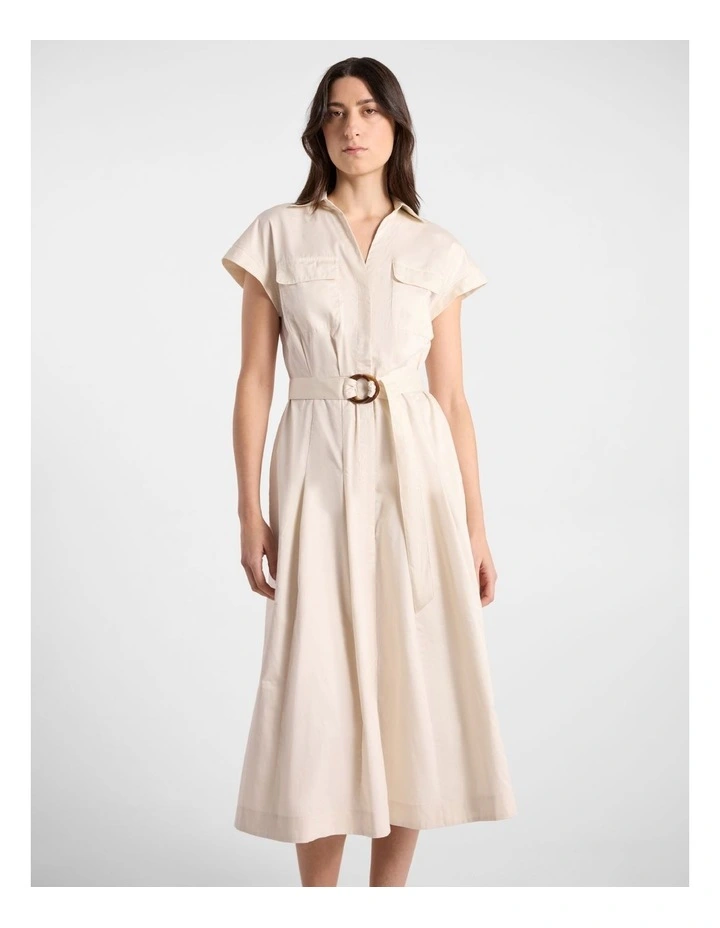 Isra Cotton Shirt Dress in Prosecco image 2