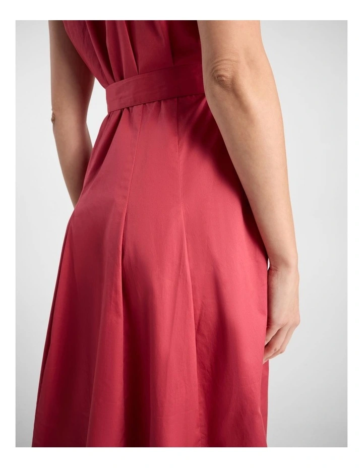 Isra Cotton Shirt Dress in Watermelon image 4