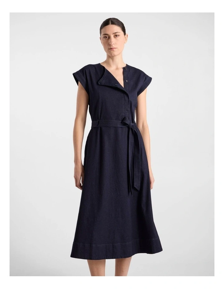 Sandra Chambray Dress in Indigo image 1