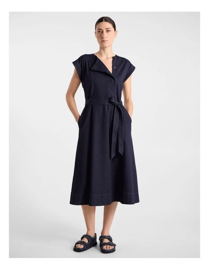 Sandra Chambray Dress in Indigo image 2