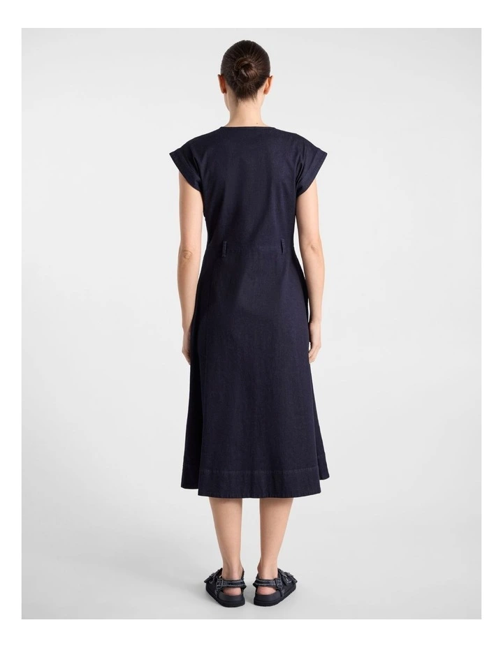 Sandra Chambray Dress in Indigo image 3