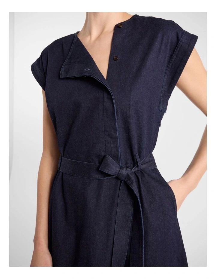 Sandra Chambray Dress in Indigo image 4