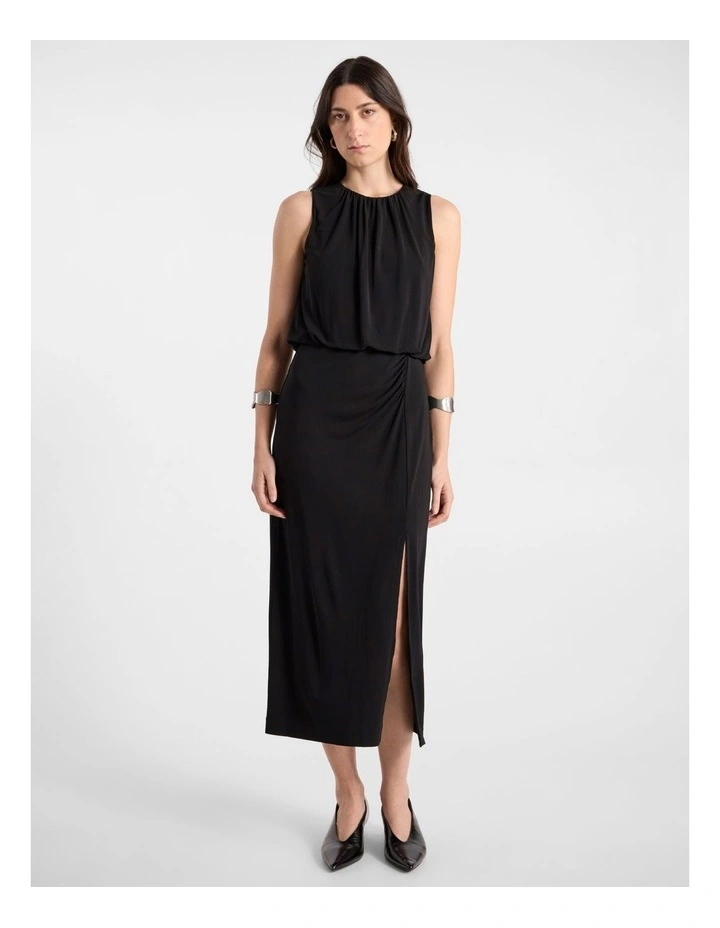 Irma Midi Dress in Black image 1