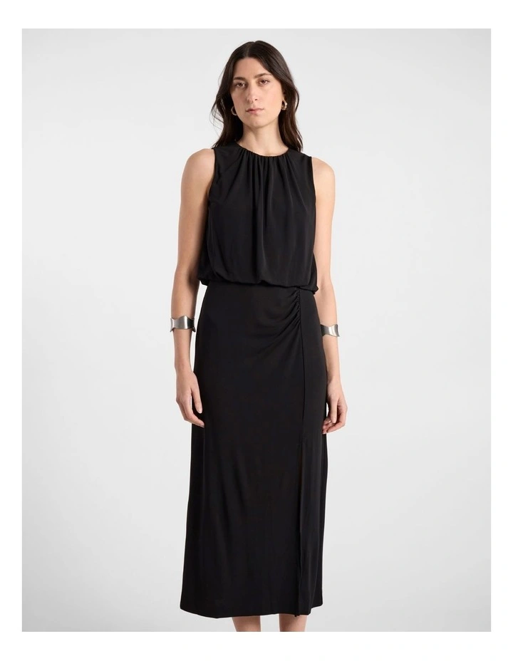Irma Midi Dress in Black image 2