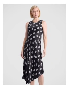 Roberta Viscose Dress in Black Multi