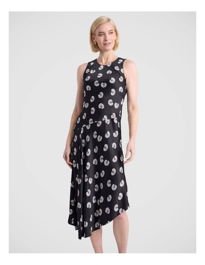 Roberta Viscose Dress in Black Multi image 2