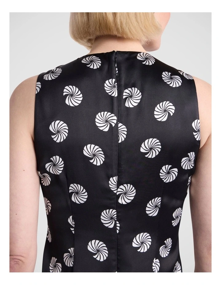 Roberta Viscose Dress in Black Multi image 4