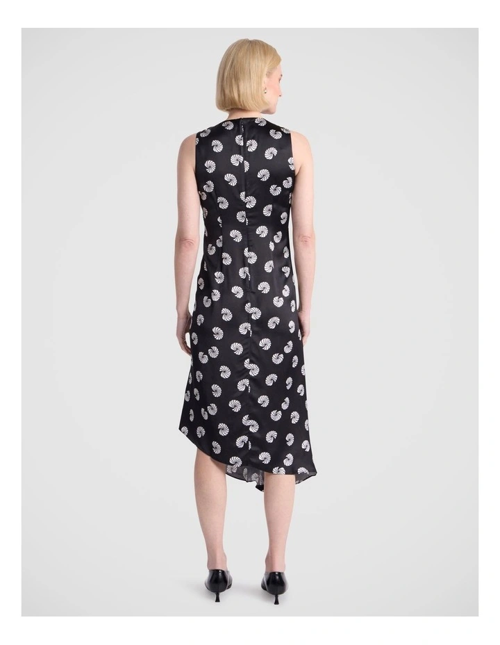 Roberta Viscose Dress in Black Multi image 5
