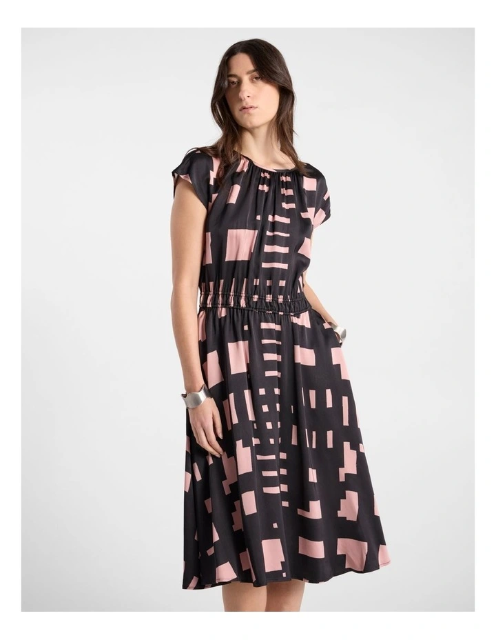 Sali Viscose Dress in Black Multi image 2
