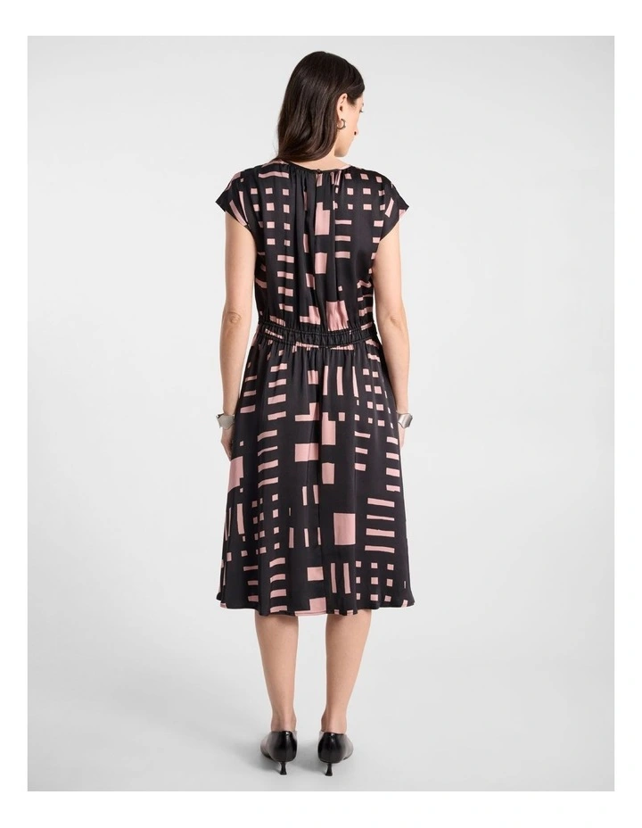 Sali Viscose Dress in Black Multi image 3