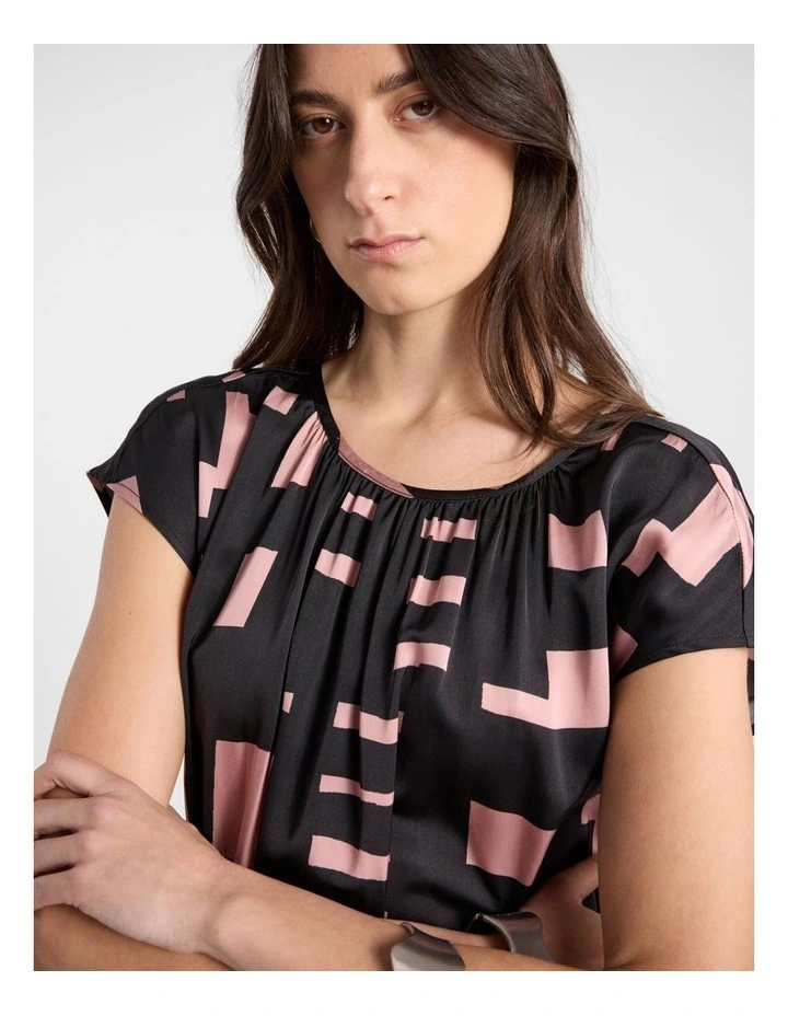 Sali Viscose Dress in Black Multi image 5
