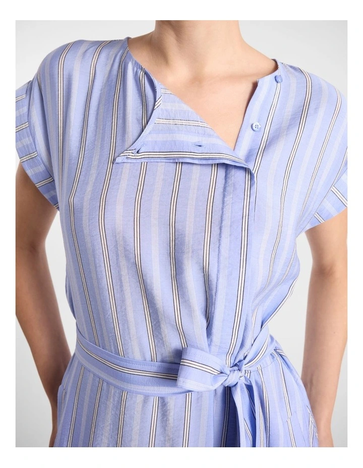 Willow Midi Dress in Blue Stripe image 6
