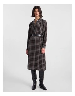 Ava Shirt Dress in Black Check