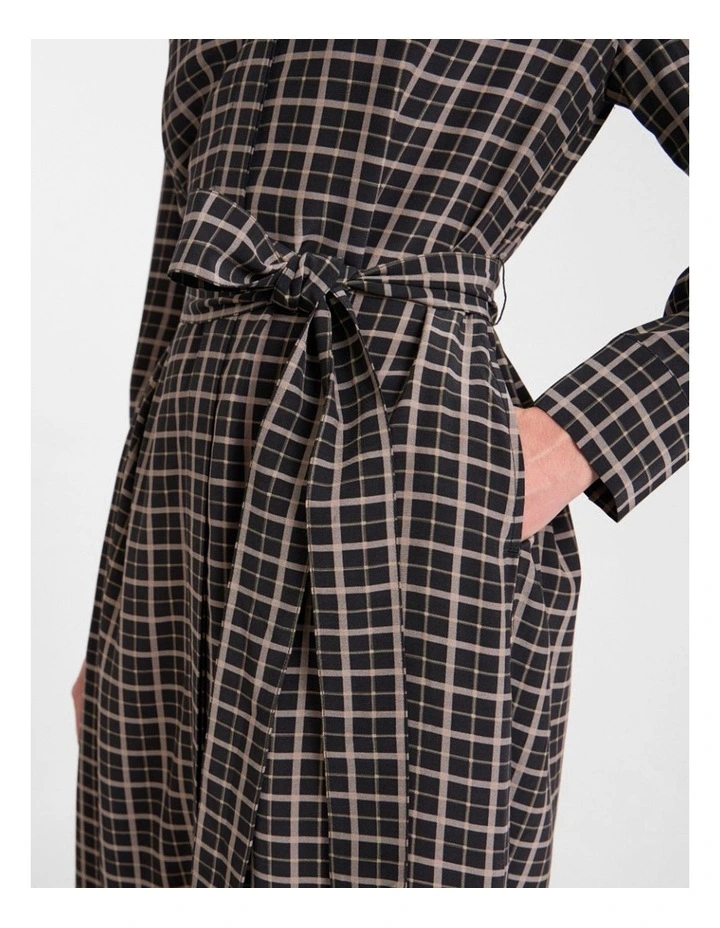 Ava Shirt Dress in Black Check image 4