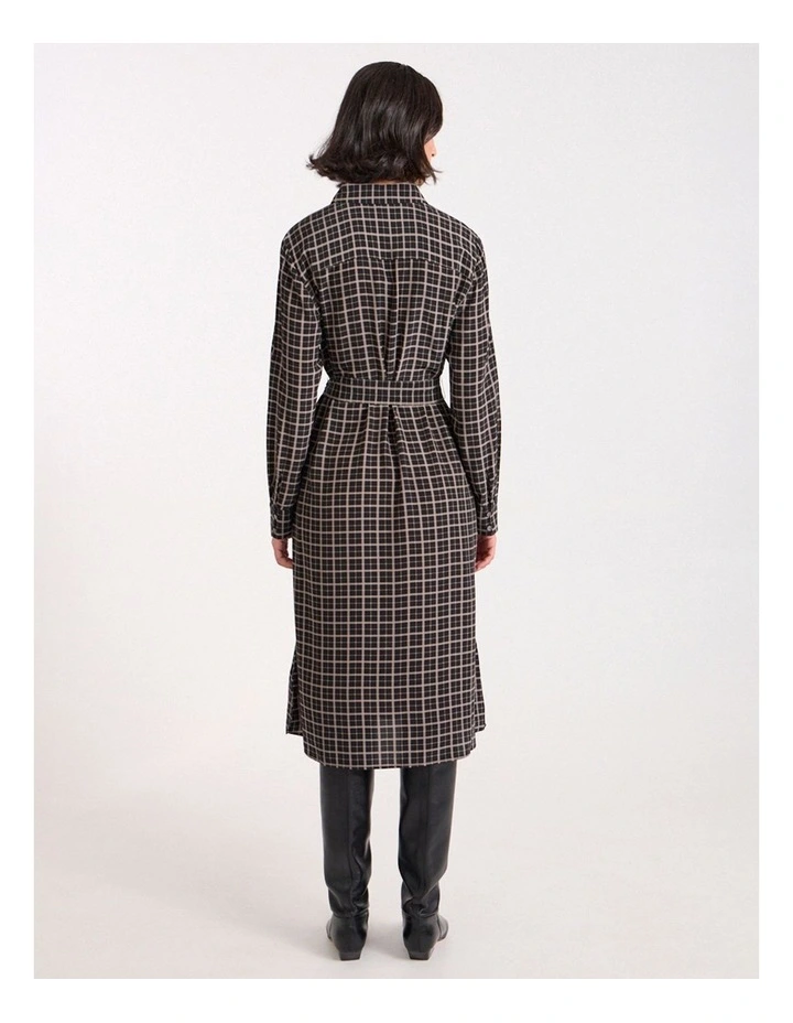 Ava Shirt Dress in Black Check image 5