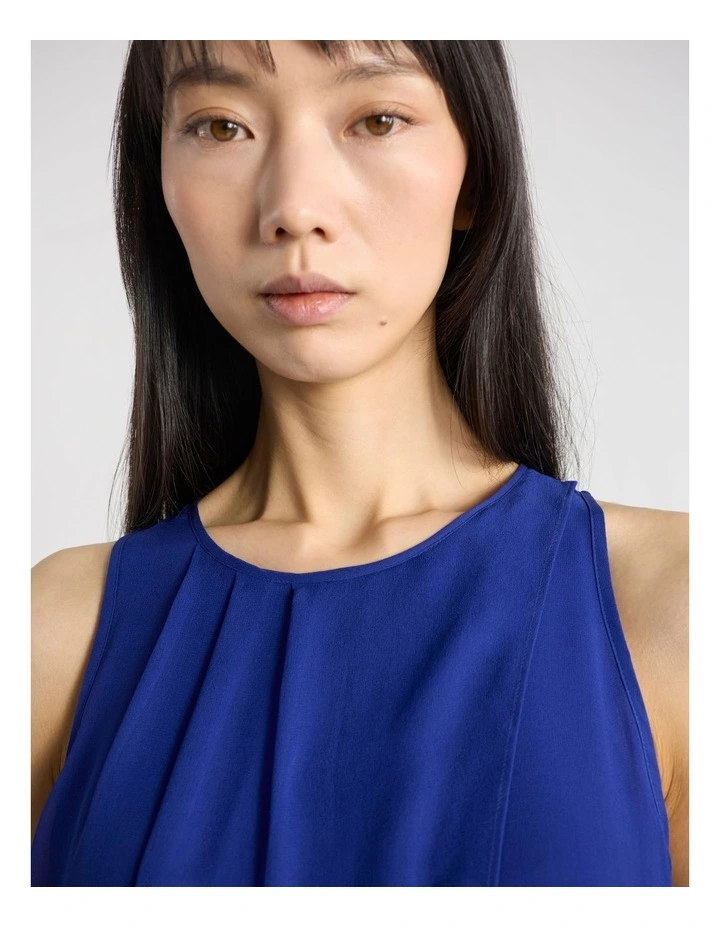 Lillian Silk Dress in Sapphire Blue image 4