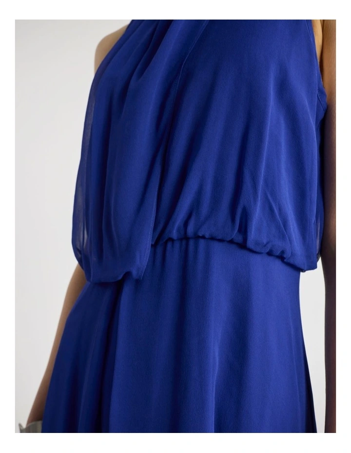 Lillian Silk Dress in Sapphire Blue image 6