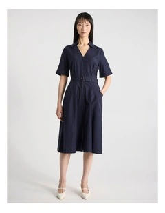 Raisa Shirt Dress in Navy