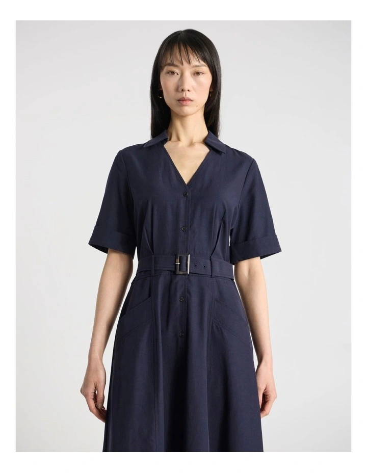 Raisa Shirt Dress in Navy image 2
