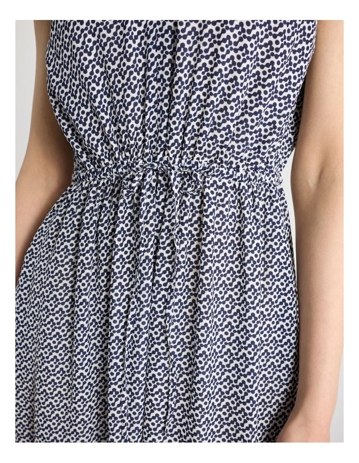 Linzi Viscose Dress in Navy Multi image 5