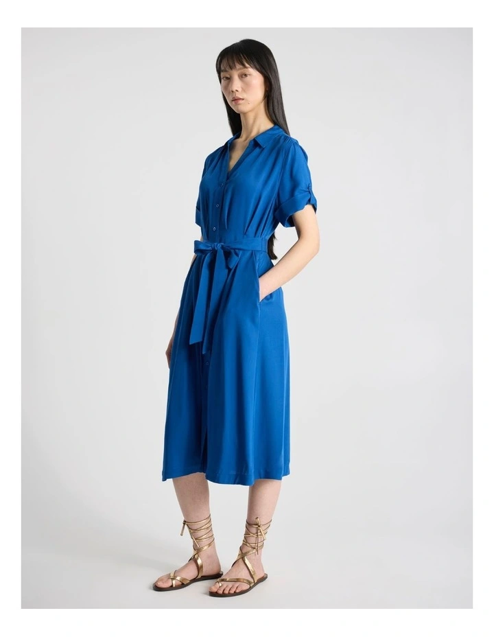 Libby Modal Shirt Dress in Aegean Blue image 1