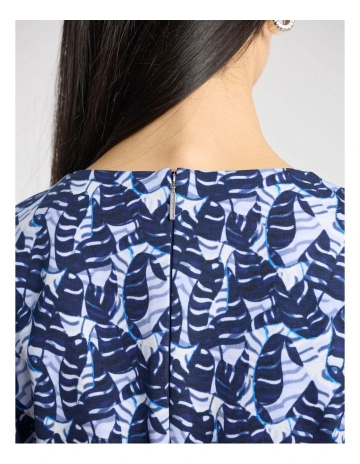 Stanley Ponte Dress in Blue Multi image 4