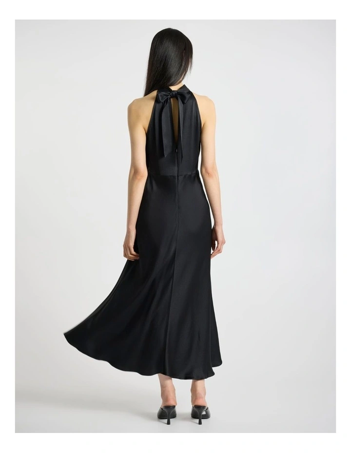 Alika Halter Neck Dress in Black image 3