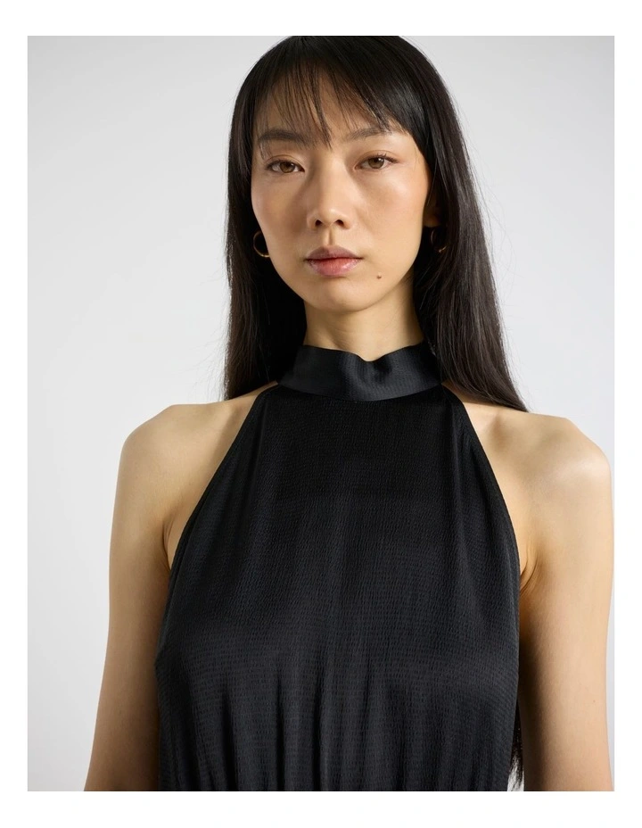 Alika Halter Neck Dress in Black image 4