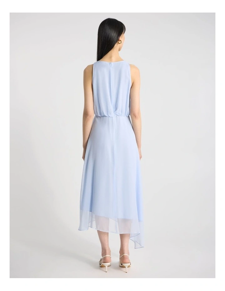 Lillian Silk Dress in Hydrangea Blue image 3