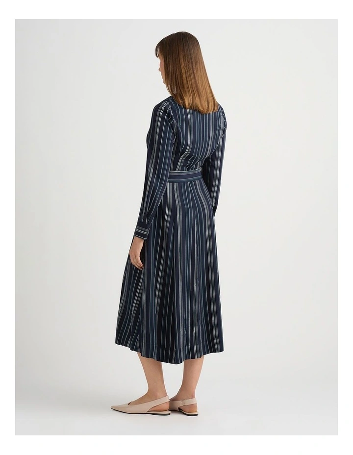 Peregrine Shirt Dress in Navy Stripe image 3