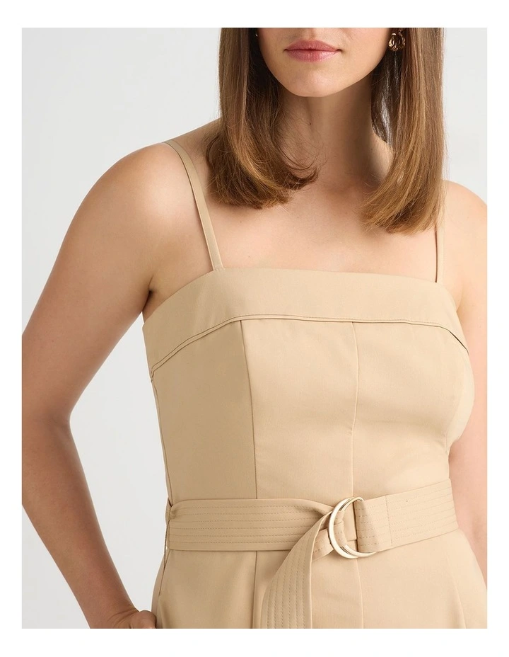 Aniston Cotton Sateen Dress in Malt image 4