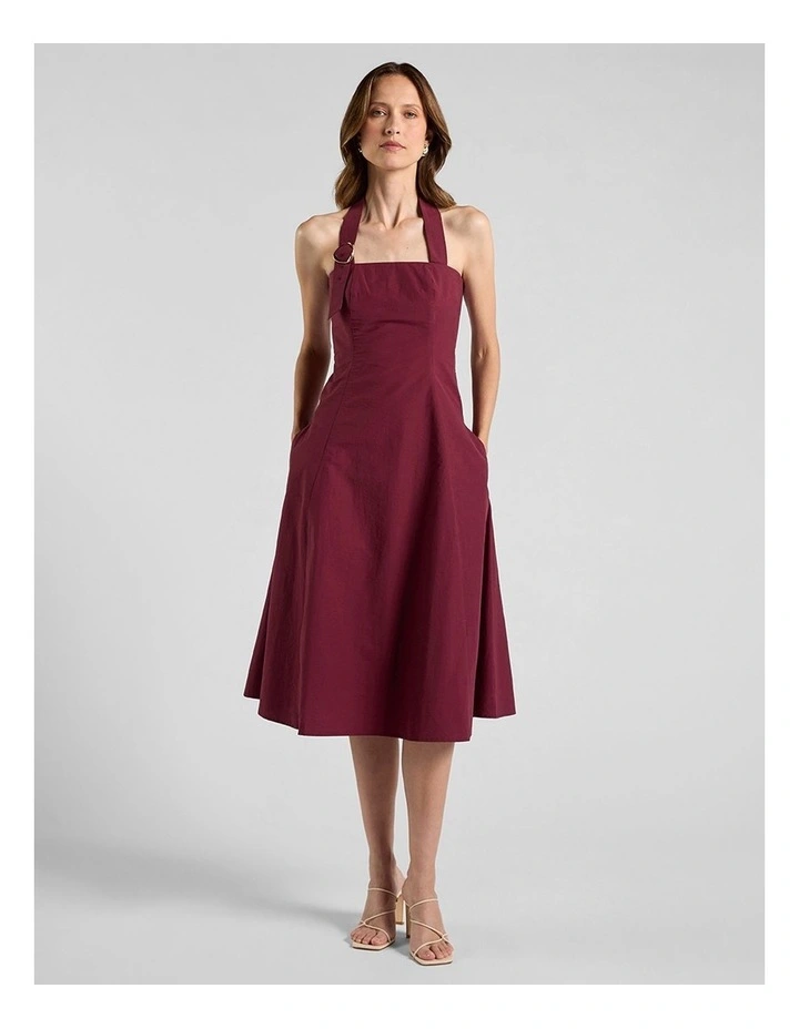 Romola Cotton Dress in Shiraz Red image 1
