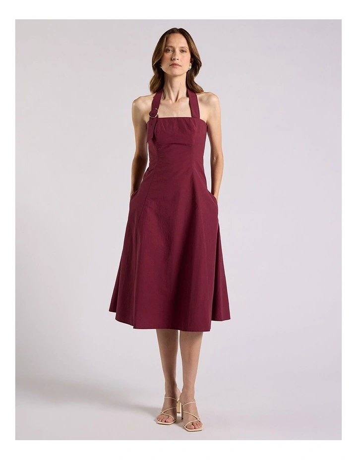 Romola Cotton Dress in Shiraz Red image 1