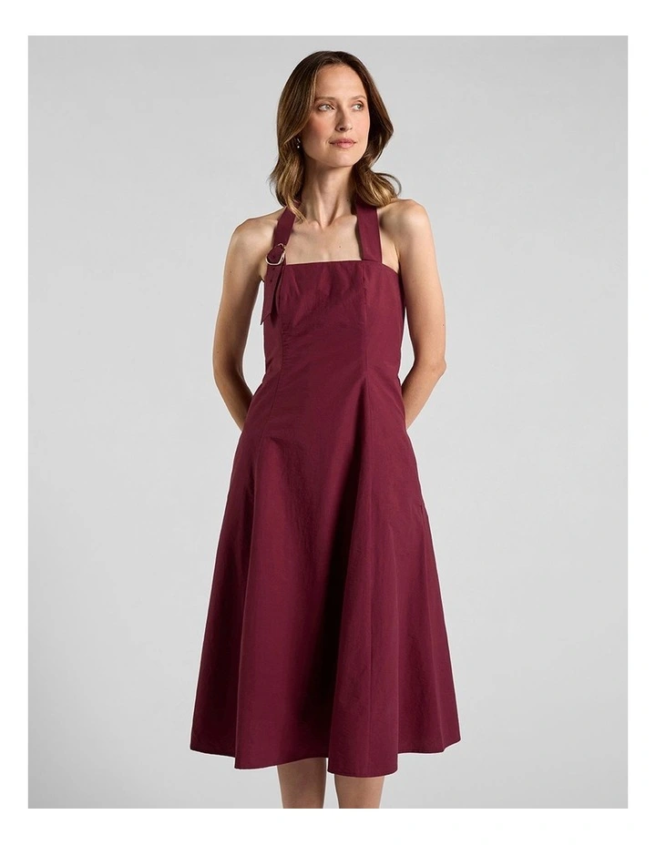Romola Cotton Dress in Shiraz Red image 2