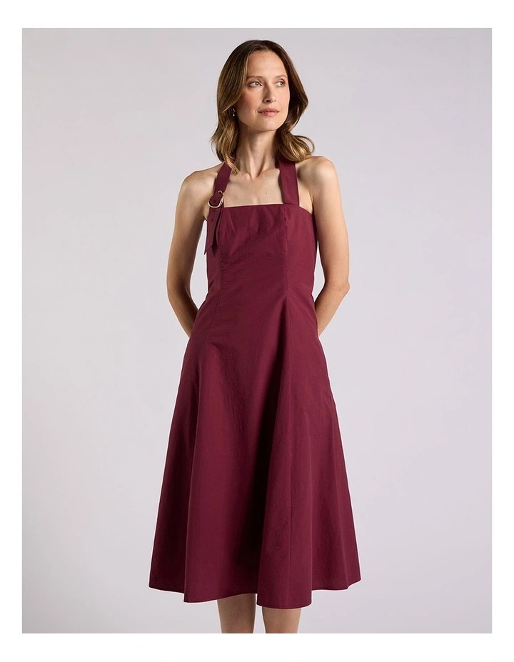 Romola Cotton Dress in Shiraz Red image 2