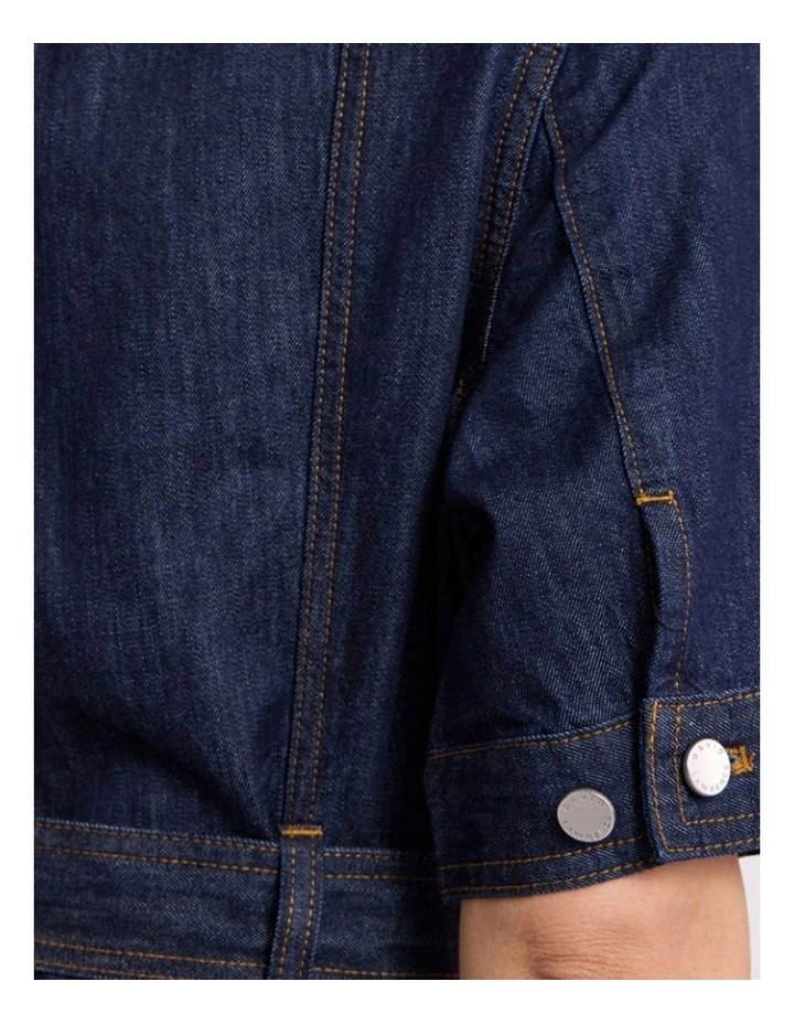 Mateo Denim Shirt Dress in Dark Indigo image 4