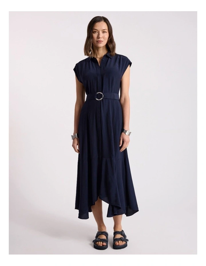 Yasmine Viscose Dress in Navy image 1