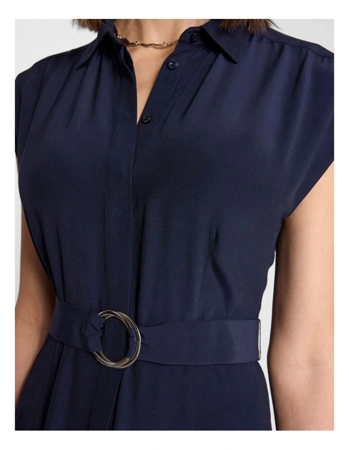 Yasmine Viscose Dress in Navy image 2