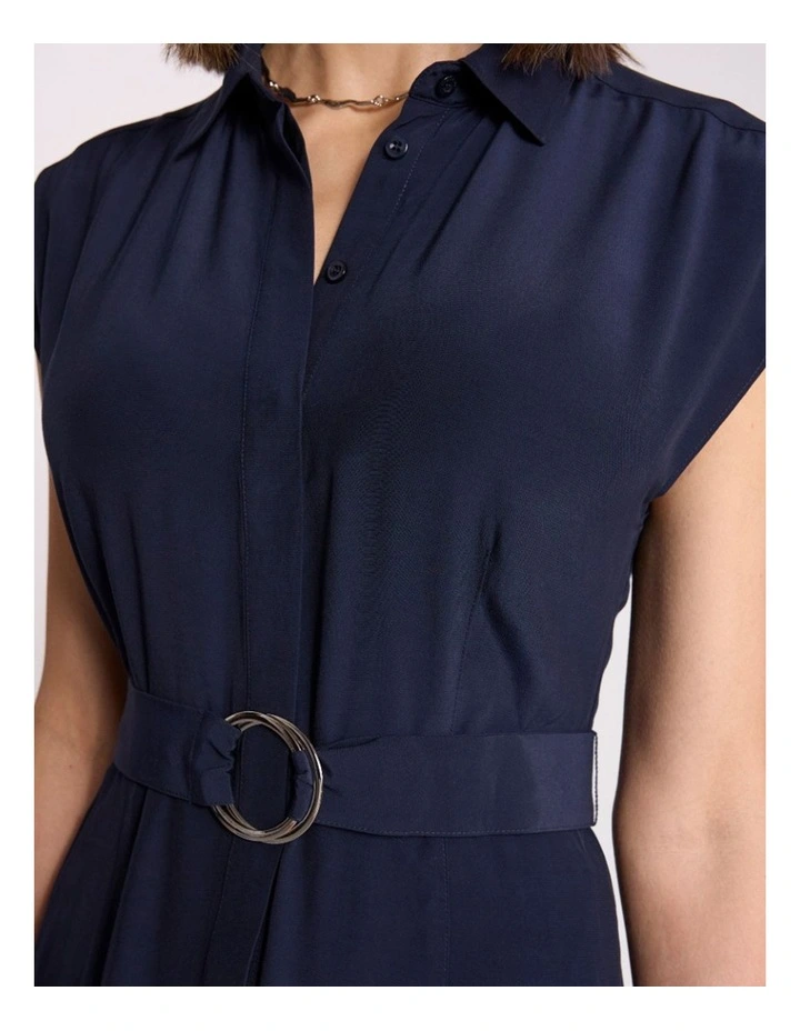 Yasmine Viscose Dress in Navy image 2
